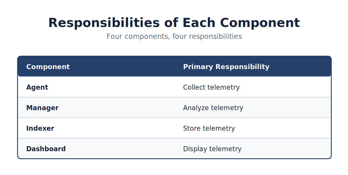 Responsibilities of Each Component