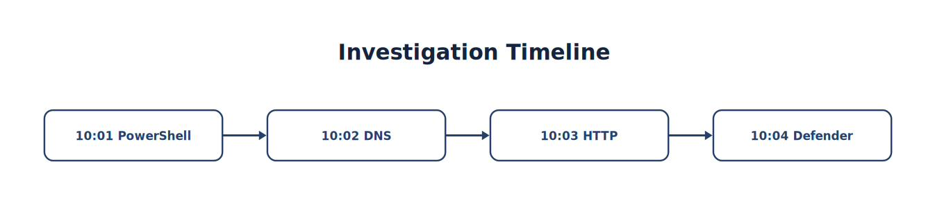 Investigation Timeline — Correlated Sysmon Events