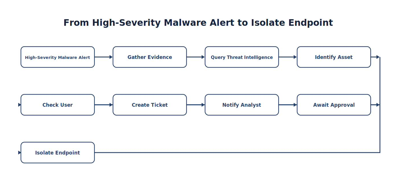 From High-Severity Malware Alert to Isolate Endpoint